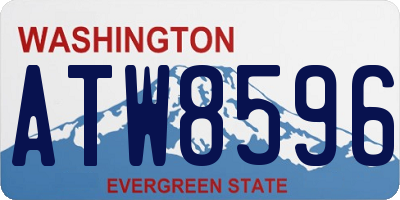 WA license plate ATW8596