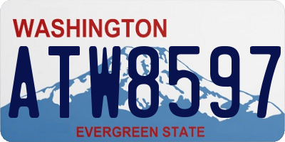 WA license plate ATW8597