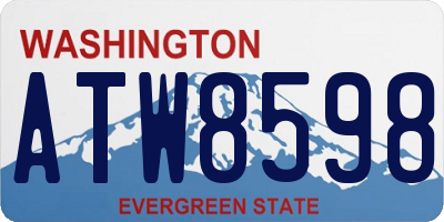 WA license plate ATW8598