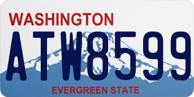 WA license plate ATW8599