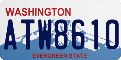 WA license plate ATW8610