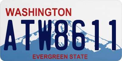 WA license plate ATW8611