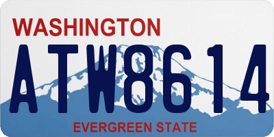 WA license plate ATW8614