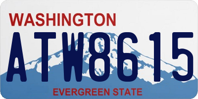 WA license plate ATW8615