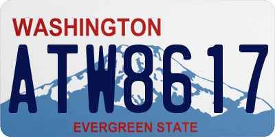 WA license plate ATW8617