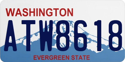 WA license plate ATW8618