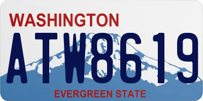 WA license plate ATW8619