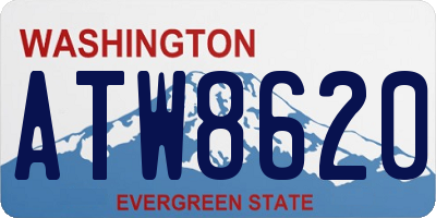 WA license plate ATW8620