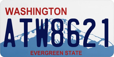 WA license plate ATW8621