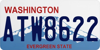WA license plate ATW8622