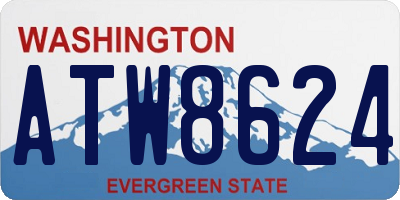 WA license plate ATW8624