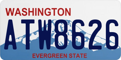 WA license plate ATW8626