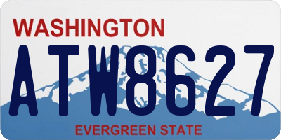 WA license plate ATW8627