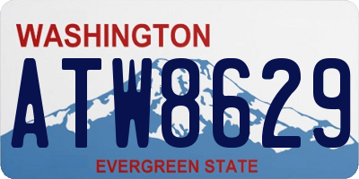 WA license plate ATW8629