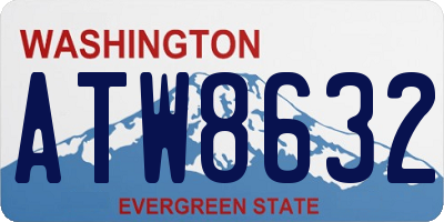 WA license plate ATW8632