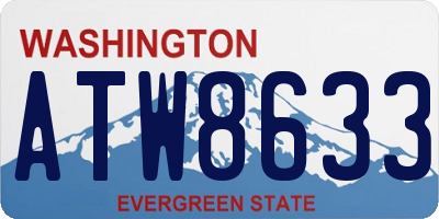 WA license plate ATW8633