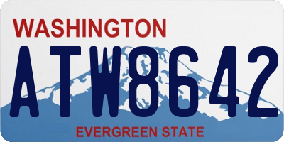WA license plate ATW8642