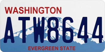 WA license plate ATW8644