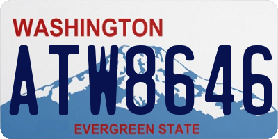 WA license plate ATW8646