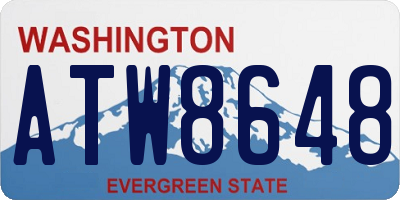 WA license plate ATW8648
