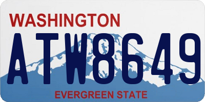 WA license plate ATW8649