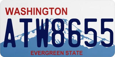 WA license plate ATW8655