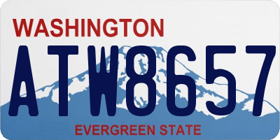 WA license plate ATW8657