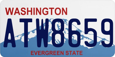 WA license plate ATW8659