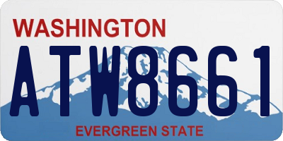 WA license plate ATW8661