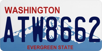 WA license plate ATW8662
