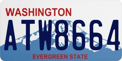 WA license plate ATW8664
