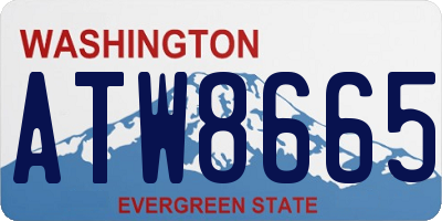 WA license plate ATW8665