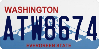 WA license plate ATW8674