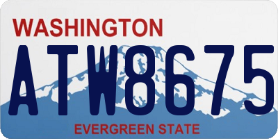 WA license plate ATW8675