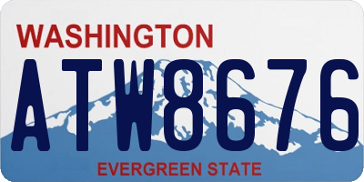 WA license plate ATW8676