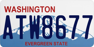 WA license plate ATW8677