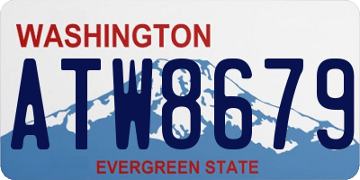 WA license plate ATW8679