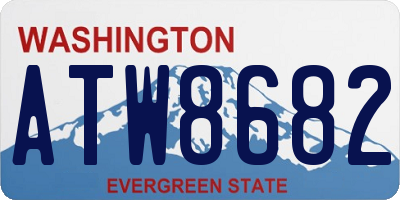 WA license plate ATW8682