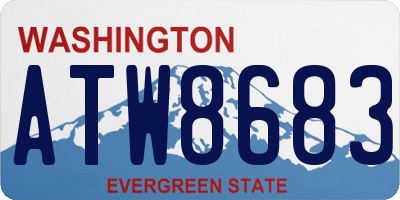 WA license plate ATW8683
