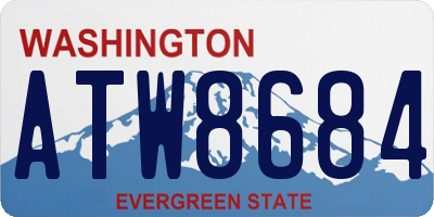 WA license plate ATW8684