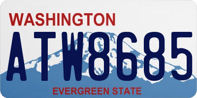 WA license plate ATW8685