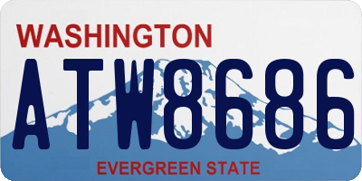 WA license plate ATW8686