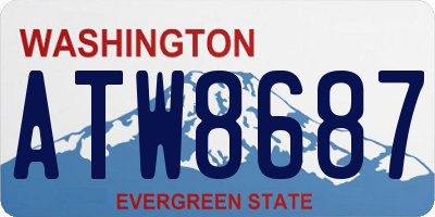 WA license plate ATW8687