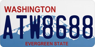 WA license plate ATW8688