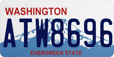 WA license plate ATW8696