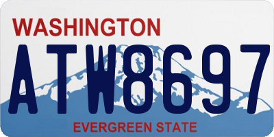 WA license plate ATW8697