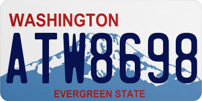 WA license plate ATW8698