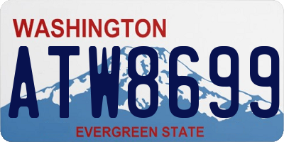 WA license plate ATW8699