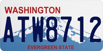 WA license plate ATW8712
