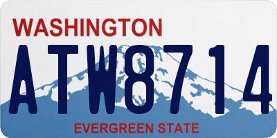 WA license plate ATW8714
